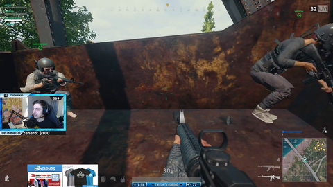 (PUBG) Shroud communicating with a teammate who can't use his mic