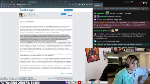 X agrees with Hasan's take (RARE)