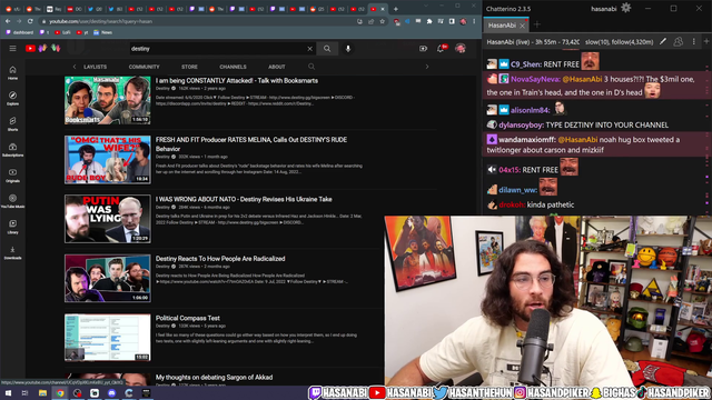 Hasan shows who actually lives in who's head