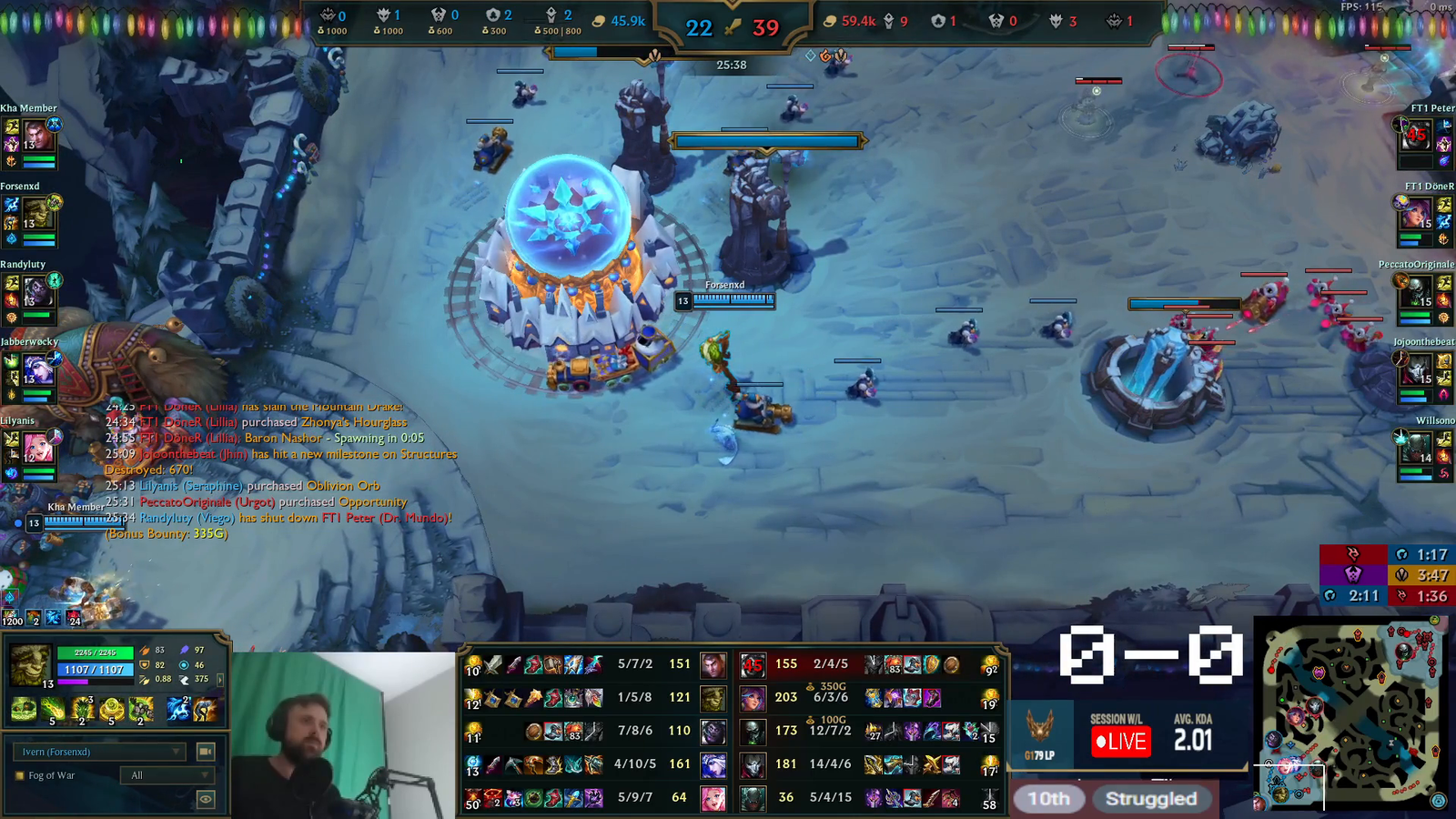 forsen afking and refusing to play while playing offline league games
