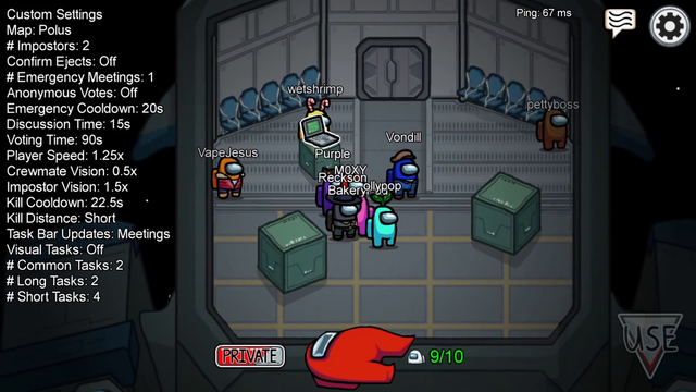 kid tries to get into an among us lobby by calling m0xyy on discord