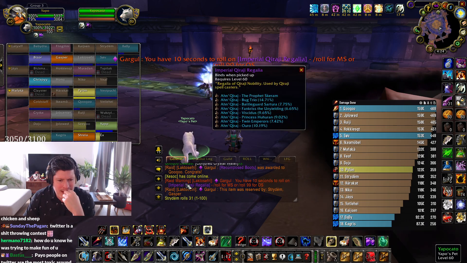 Payo has words for Echo and one of his guild members