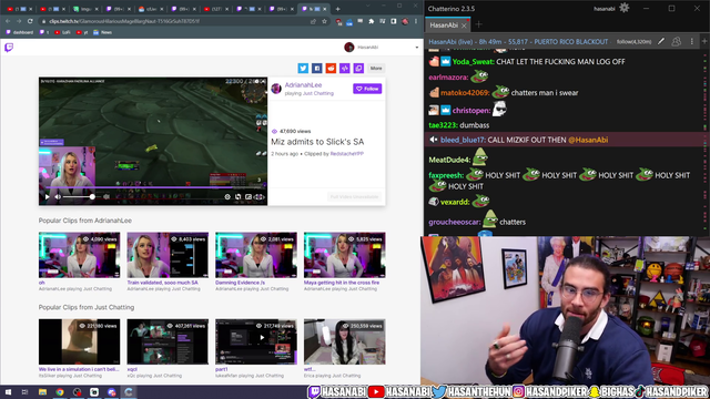 Hasan "said" he despise xqc for eating his nail and toenail when hes 26YO, meanwhile he is licking his finger multiple times on stream to 55k viewers