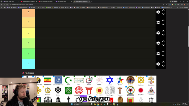 Quin69's religion tier list
