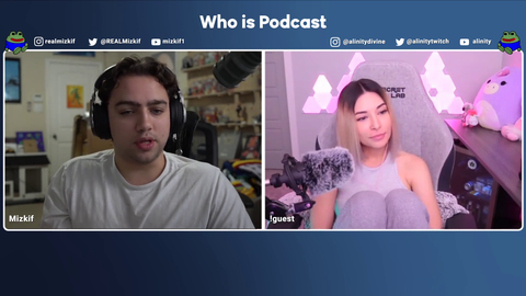 Emotional finale of Alinity on Mizkif's Podcast