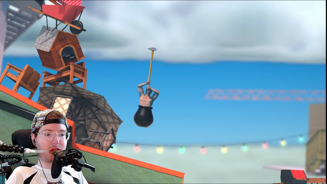 Crippled streamer playing Getting Over it...