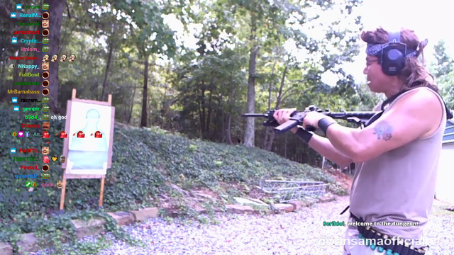 Van Darkholme shooting a gun