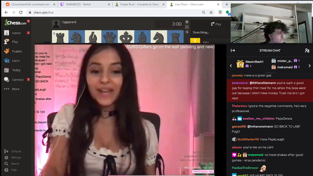 Chat trying to cockblock Hans
