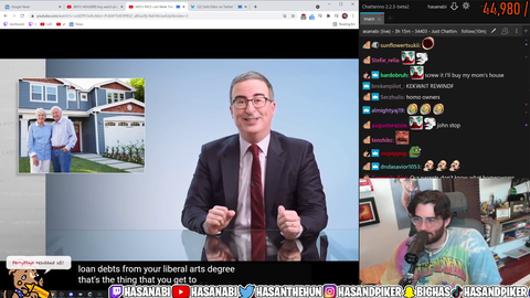 John Oliver calls out Hasanabi