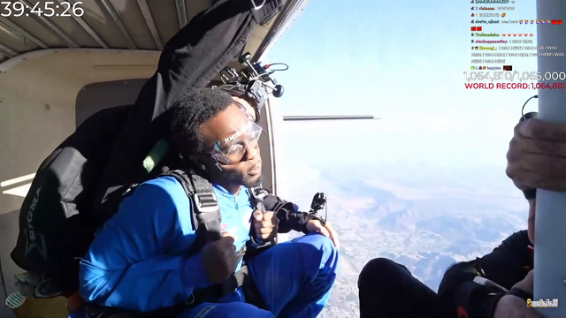 Kai Cenat goes skydiving
