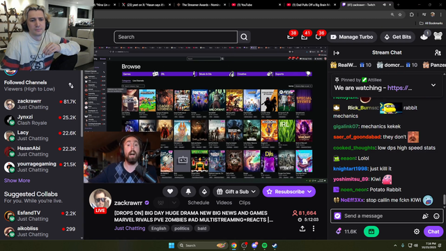 Roach king shows his viewer what his version of a "Gucci bag" is