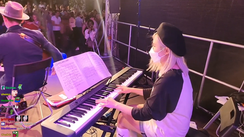 Hachubby somehow ended up playing piano at a german festival
