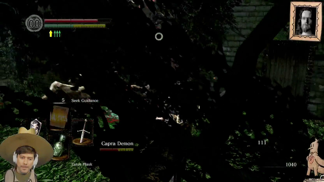 Cardboard_Cowboy getting a lil raid mid Dark Souls boss