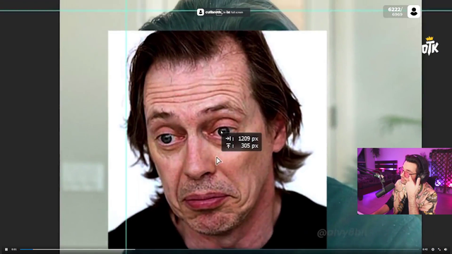 Cyr gets the Steve Buscemi treatment.