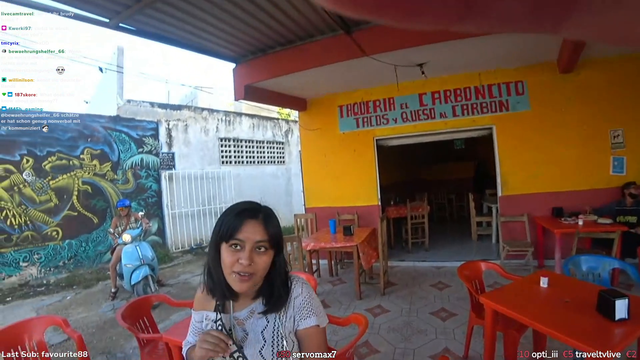scooter driver crashes into a restaurant