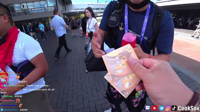 CookSux - IRL 100€ donation. Dual shirt rip