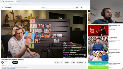 Forsen is overjoyed to be ranked A tier by his boyfriend xQcOW