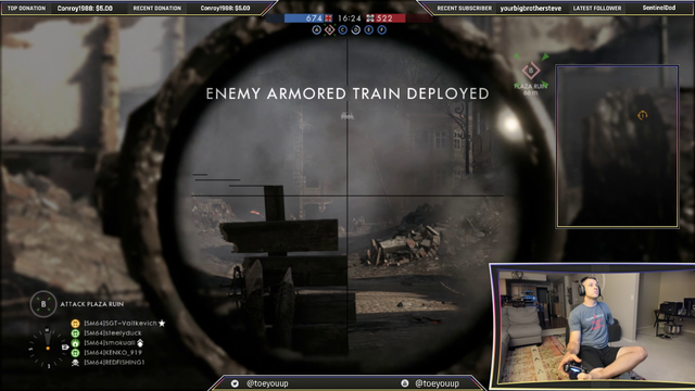 Props to this veteran playing with one arm and his foot!