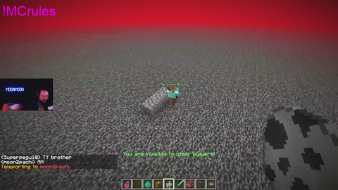 Moonmoon finds The Doom Slayer in Minecraft
