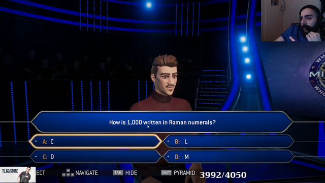 How is 1000 written in Roman numerals? D is the answer...