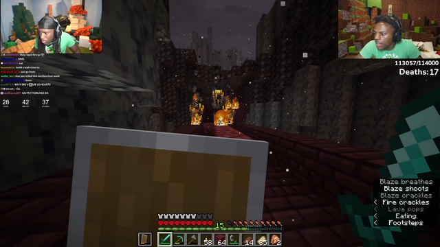 Kai Cenat Dies to Blaze for the Second Time in Minecraft Marathon