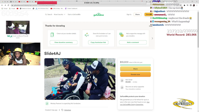 Kai completes AJ's GoFundMe