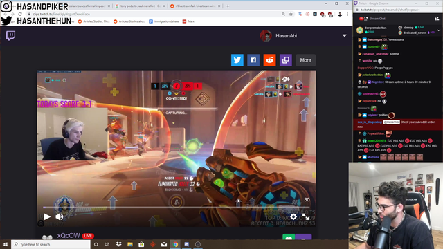 Hasan reacts to xQc clip.