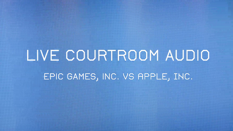 The live court feed of the Epic Vs Apple court case changes to a kid calling fortnite lame