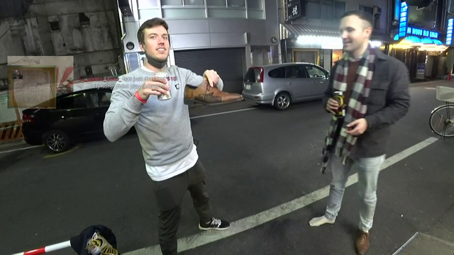 Jake does a shoey