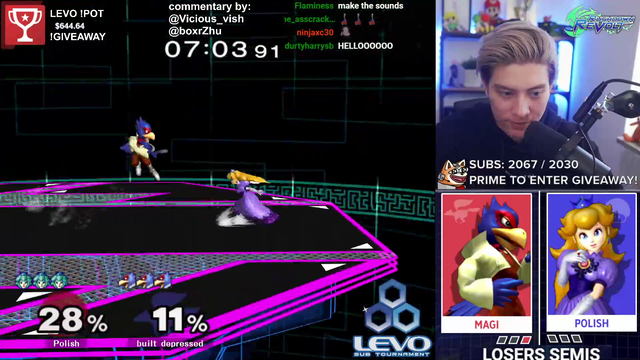 Melee commentators improvise when the sound cuts out