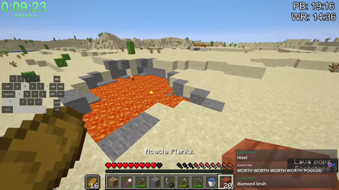 Actual Minecraft speedrunner demonstrates how to build a nether portal in record time