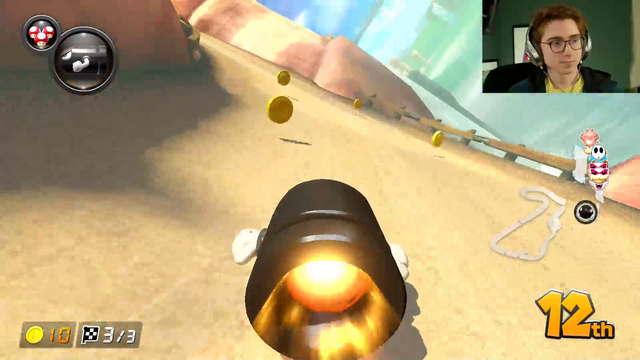 Clint proves a point about sandbagging in Mario Kart