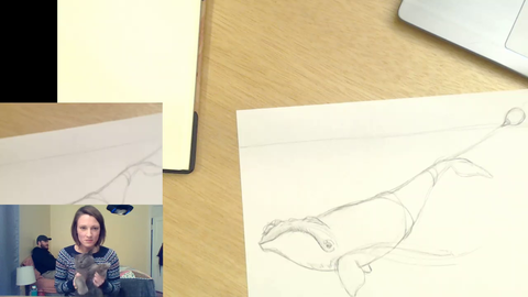Creative streamer lets her cat do the work.
