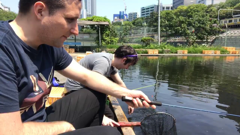 JJ doesn't need a pole to fish
