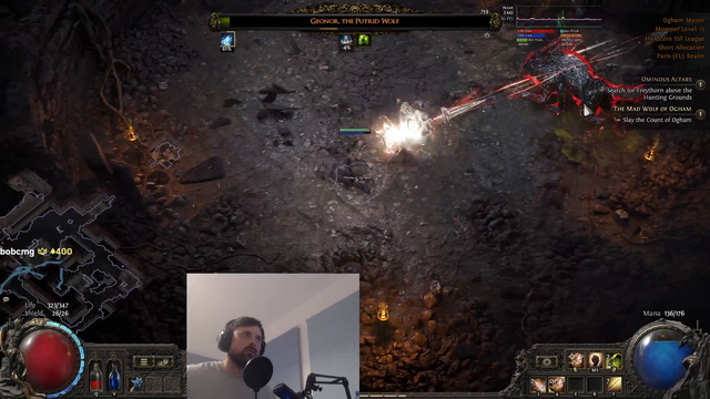 Forsen defeats the Act 1 final boss of PoE 2 in hardcore mode