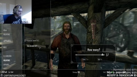 xQc's first time selling on Skyrim