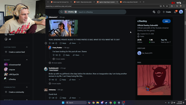 Xqc compares Destiny's revenge porn to Extraemily comparing her sexual partners