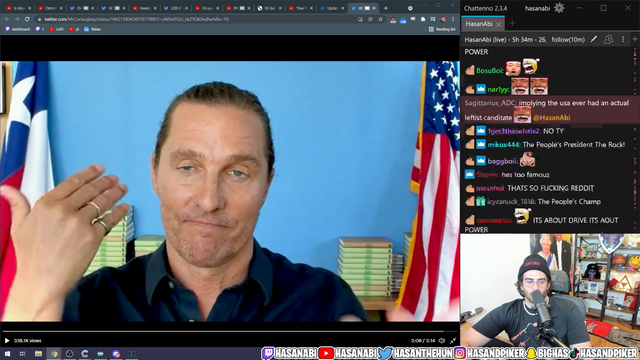 Grimes hopping on Hasan's Stream