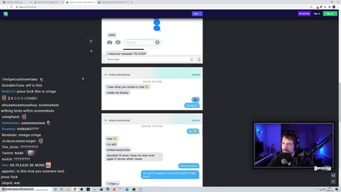 Destiny Reads Texts Between Poki and Fed