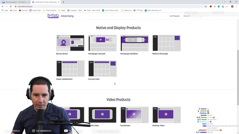 DevinNash on Twitch's terrible ad page.