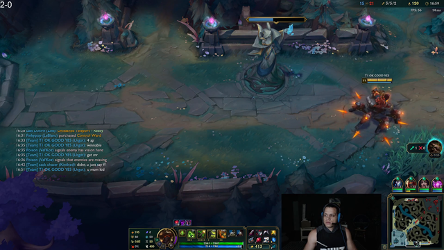 Tyler gets sad news from his team in the game chat