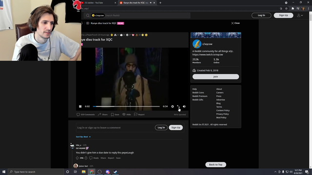 Kanye disses xQc