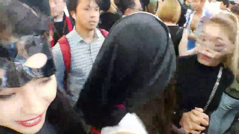 Japanese girl groped on stream