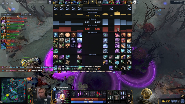 Team Spirit flaming the reigning champ in all chat during TI10 Knockout game