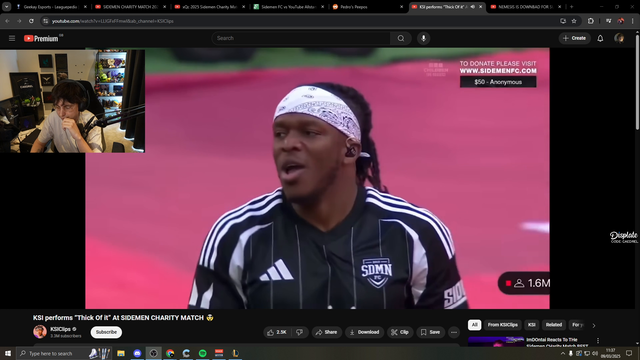 Caedrel notices something during KSI performance