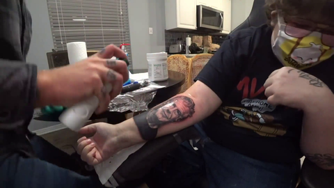 Andy Milonakis' new tattoo of Anthony Bourdain