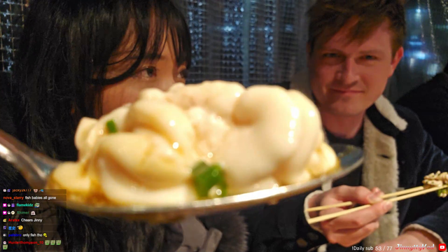 Jinny and Phin eat fish sperm