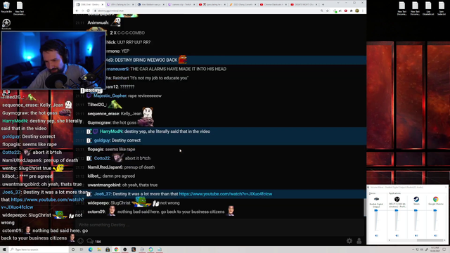 Destiny gives chat some advice