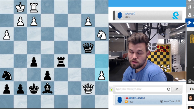 Magnus Carlsen playing Chess while short on time