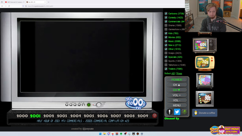 Soda watches 2001 TV